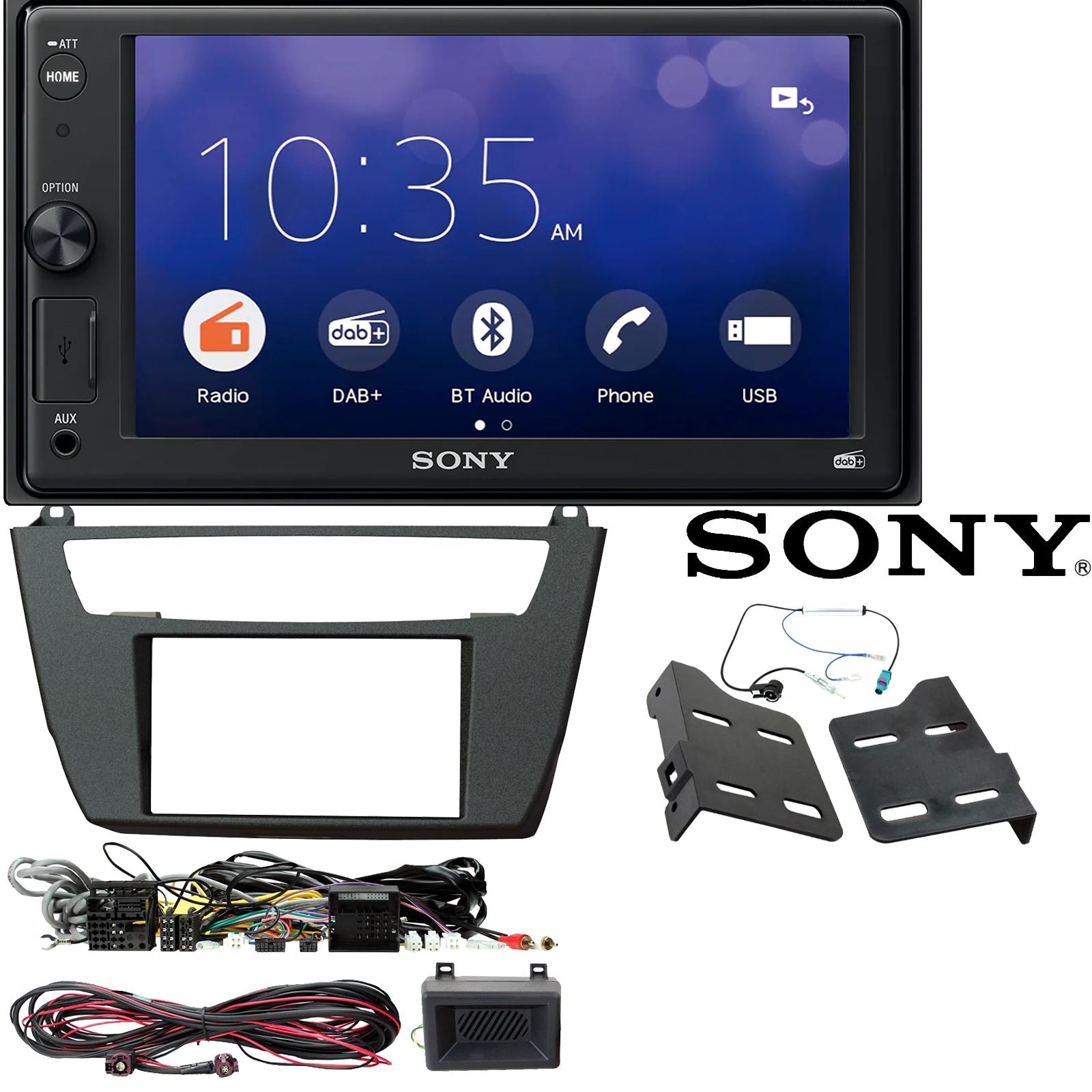 Sony 6.2" Screen Bluetooth|DAB Double Din + Fitting Kit - to fit BMW 2 Series 2014- | BMW 1-Series 2012-16