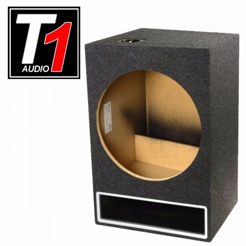 T1 Audio - 15" Slot Ported Enclosure Fully Carpeted MDF Car Sub Subwoofer Bass Box