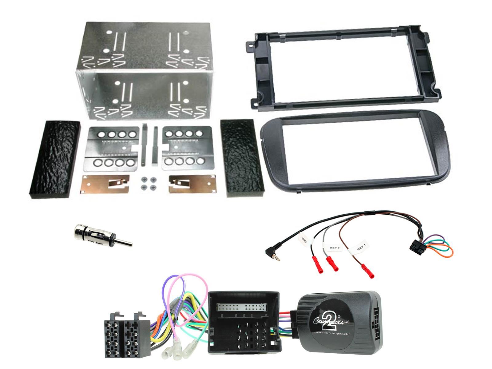 Grundig 6.8" Apple Android Double Din Stereo Fitting Kit + Steering Wheel Stalk Controls to fit Ford Focus 2007-11 | Ford Mondeo 2007-14