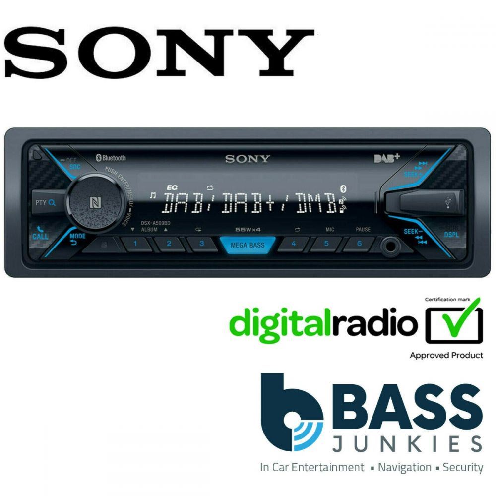 Sony DSX-A500BD - Mechless DAB Bluetooth iPod iPhone WMA MP3 AAC USB AUX  A2DP Car Stereo Radio Tuner Player (REFURBISHED)