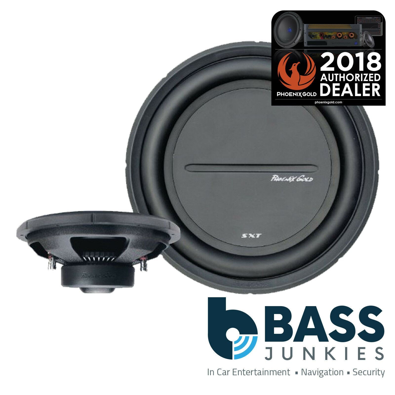 Phoenix Gold SXT12D4 - SXT Series 12" Inch 300 Watts Dual 4 Ohm Car Sub Subwoofer