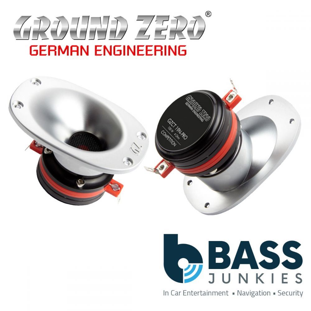 Ground Zero GZCT 19N PRO S - 3.3" x 2.13" Inch ( 84 x 54mm ) 4-Ohm 100 Watts  High Efficiency Pro Car Tweeter
