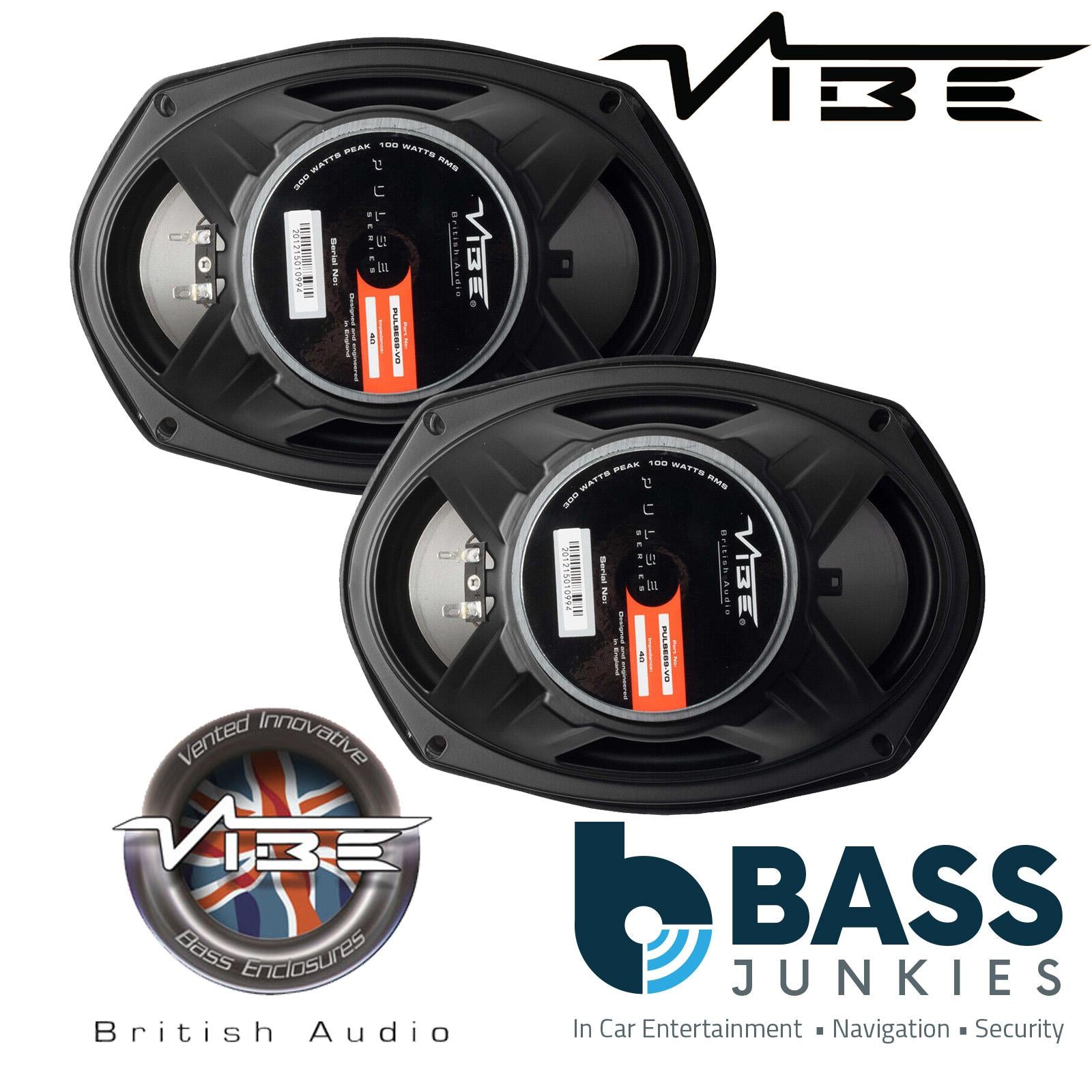 Vibe PULSE 69 3 Way 600 Watts a Pair 6x9" Car Van Truck Parcel Shelf Speakers