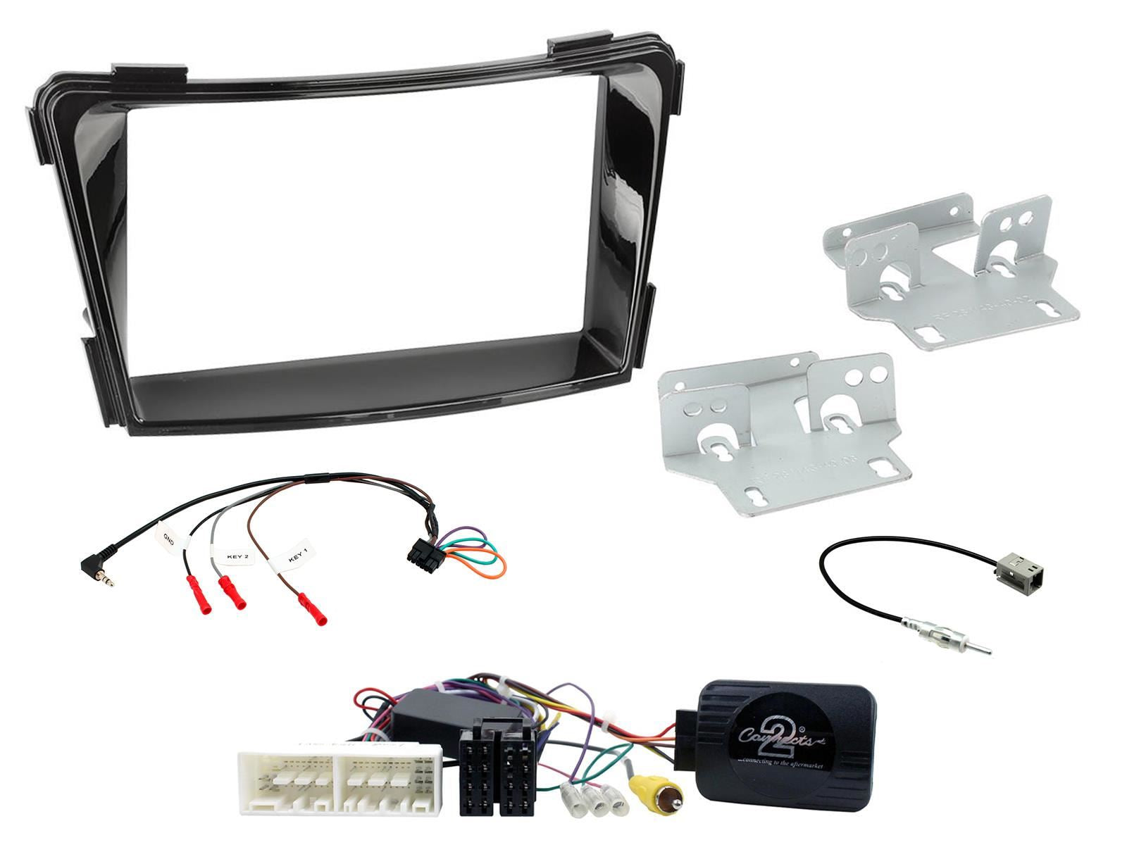 SONY 6.2" Screen Blutooth Double Din Stereo Fitting Kit + Steering Wheel Stalk Controls to fit Hyundai i40 2016-