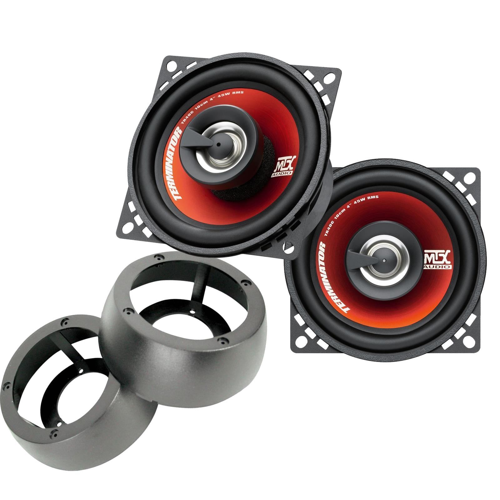 MTX TR40C 100mm/10cm/4" 2-Way Coaxial Car speakers (Per Pair Max 620|90 watts RMS) Fits Universal
