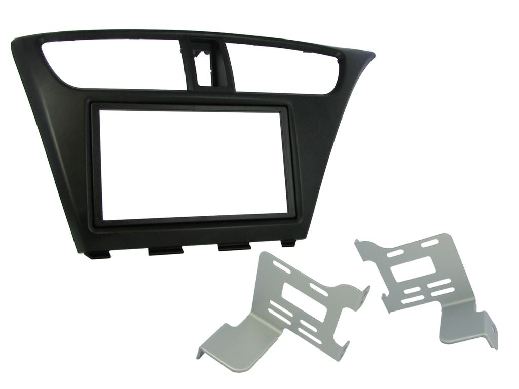 Connects 2 CTKHD06 - Honda Civic 2012 - 2015 Double Din Facia & Steering wheel Interface Fitting Installation Kit (Black Facia Panel)