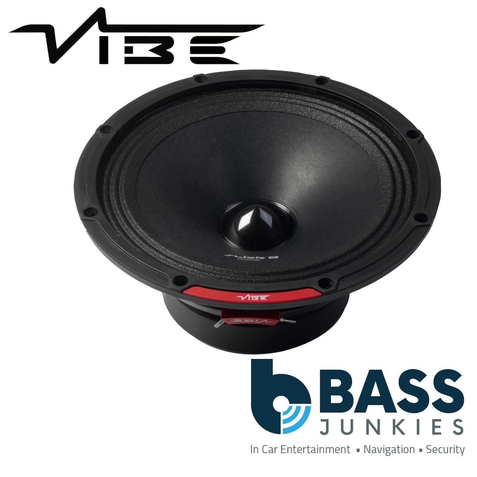 VIBE SLICKPRO8M-V0 8" 206mm 1-Way 450 Watts Car Pro Audio Midrange Speakers