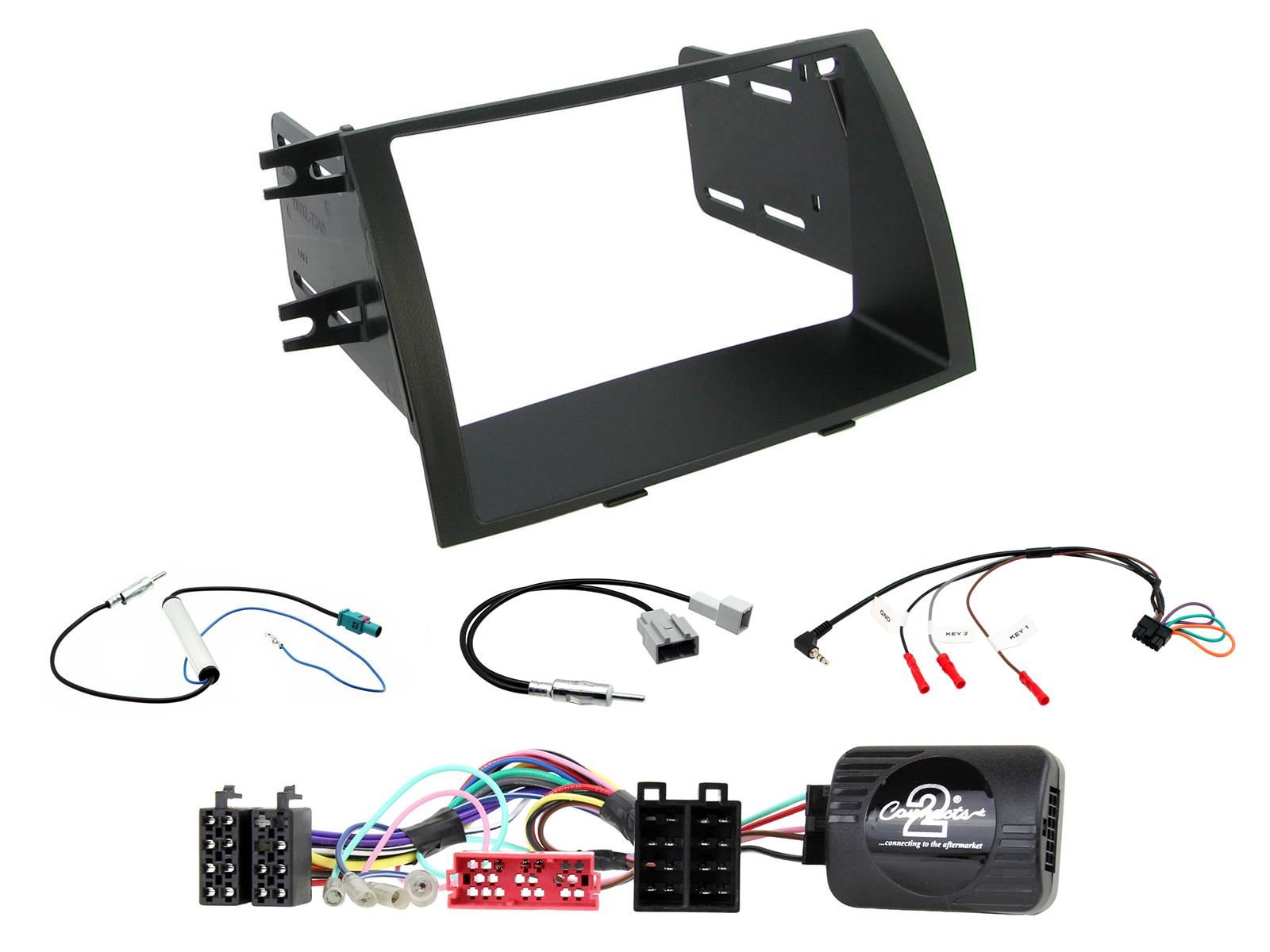 Grundig 6.8" Apple Android Double Din Stereo Fitting Kit + Steering Wheel Stalk Controls to fit Kia Sorento 2009-11