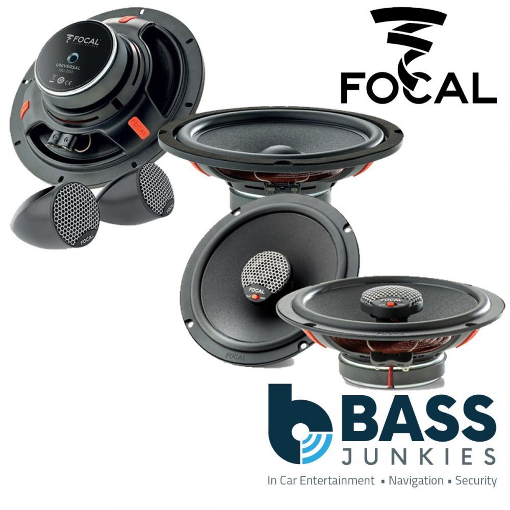 Audi TT 2007-2014 Focal 8" 20cm 320 Watts Car Front Door Speakers & 6.5" 16.5cm 140 Watts Rear Side Speakers & Complete Fitting Kit