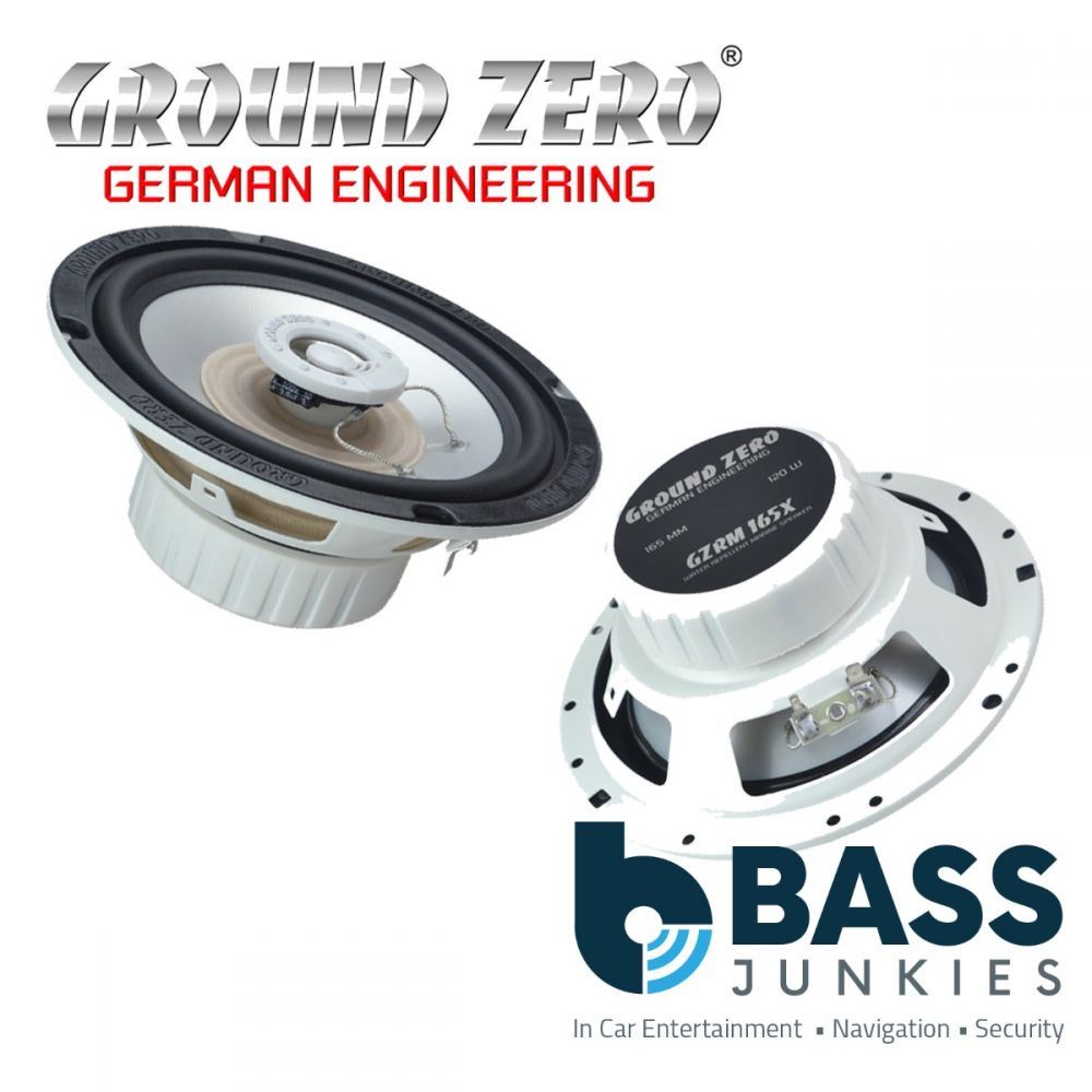 Ground Zero GZRM 165X - 6.5" Inch 16.5cm 240 Watts 4 Ohm Marine 2-way Coaxial Car Boat Speakers
