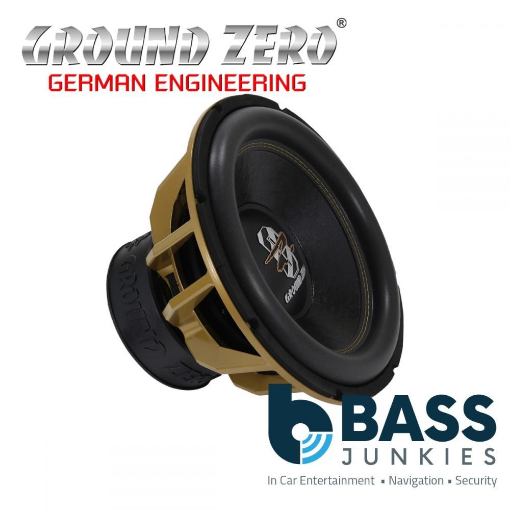 Ground Zero GZHW 38SPL GOLD - 15" Inch 38cm Dual 1-Ohm Gold SPL 3500 Watts Car Sub Subwoofer