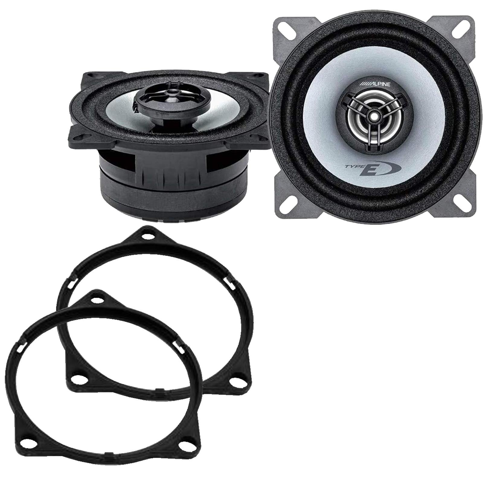Alpine SXE-1025S 100mm/10cm/4" 2-Way Coaxial Car speakers (Per Pair Max 360|50 watts RMS) Fits Volvo S90 2017-21 | XC40 18-21 | XC60 17-21 | XC90 15-21