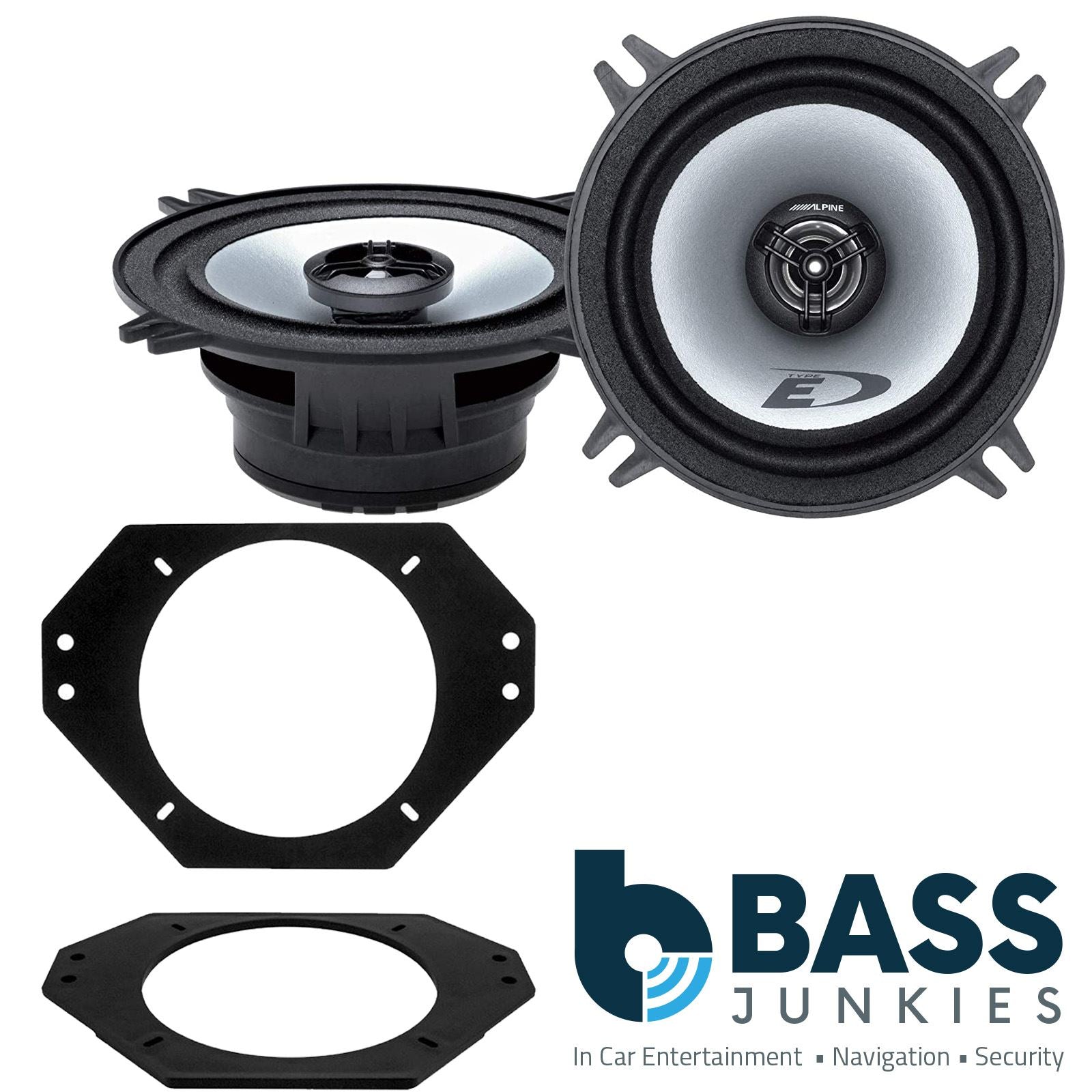 Alpine SXE-1325S 2-Way 130mm/13cm/5.25" Coaxial Speakers (Per Pair 400 Watts) Fits Jeep Wrangler 1997-06