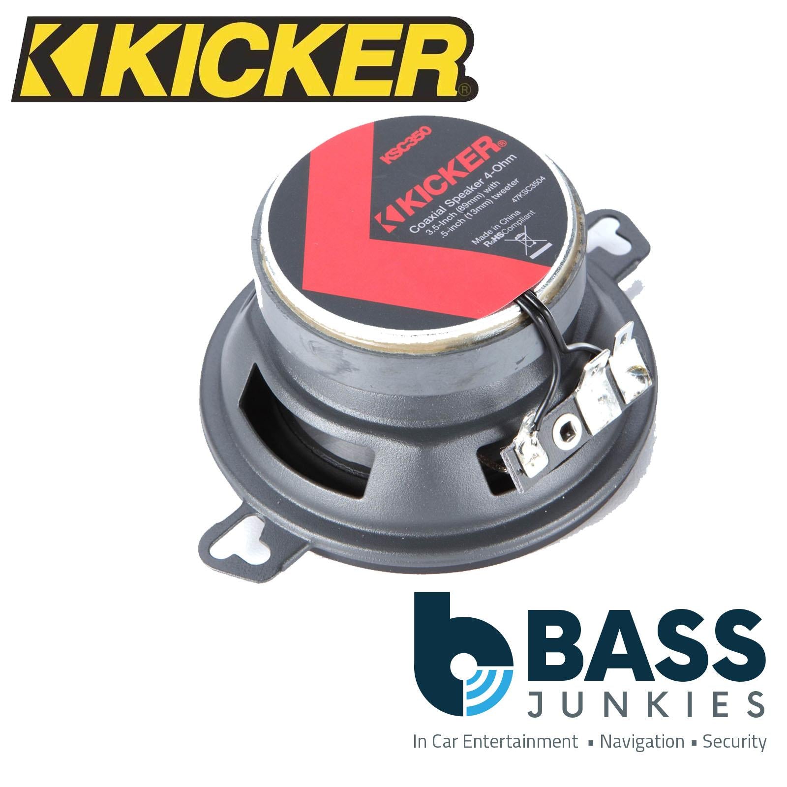 KICKER KA47KSC3504 3.5 inch 2-Way 100W Max Power 4 Ohms Car Audio Speaker Pair