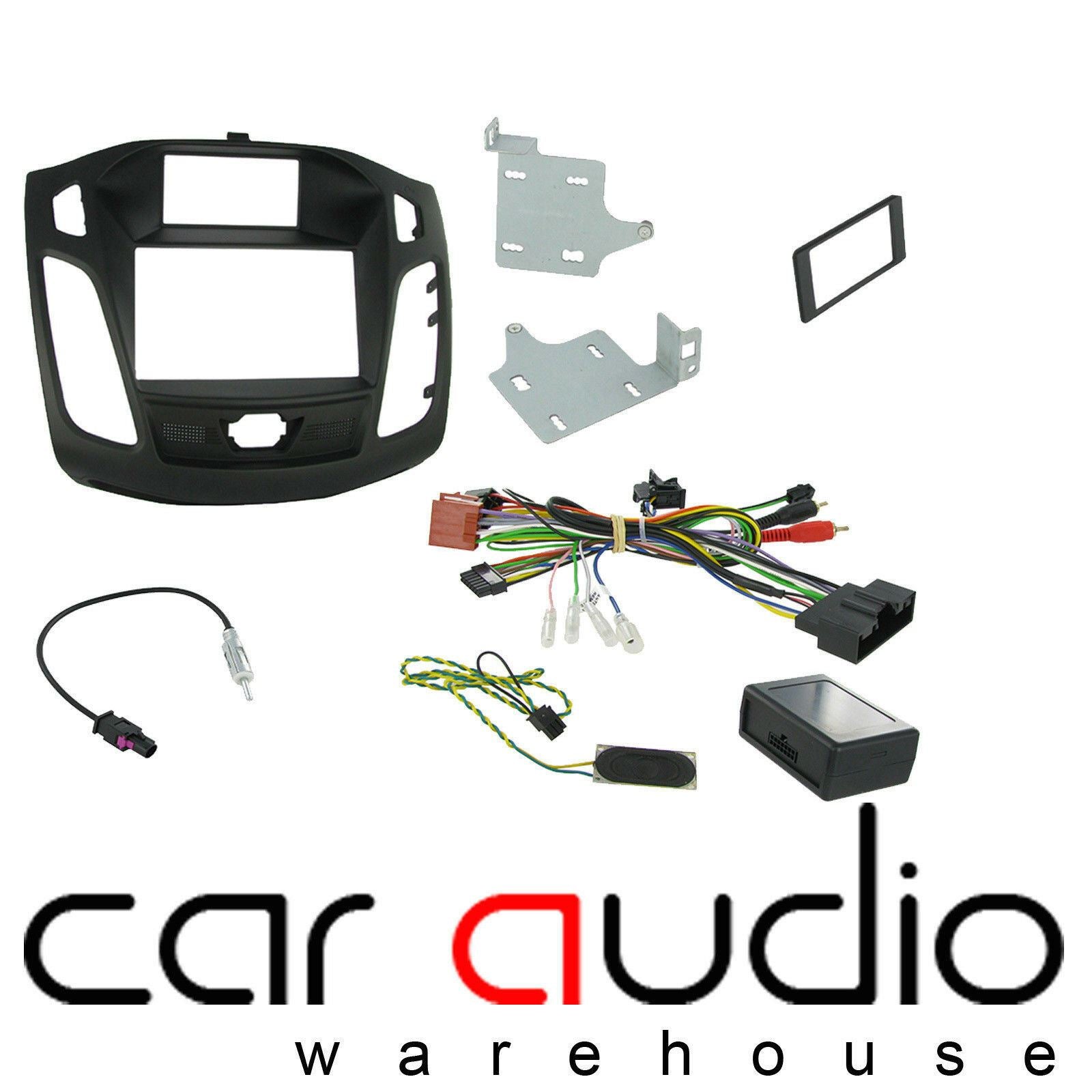Connects 2 CTKFD31 - Ford Focus 2011 - 2015 Double Din Facia & Steering wheel Interface Fitting Installation Kit