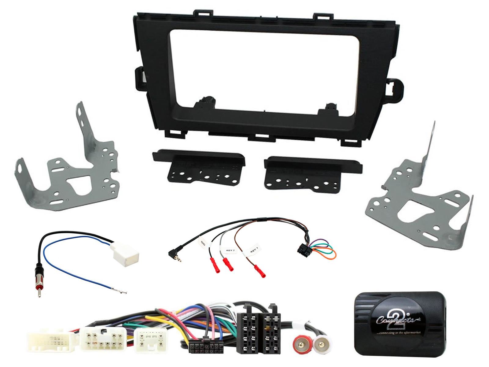 SONY 6.2" Screen Blutooth Double Din Stereo Fitting Kit + Steering Wheel Stalk Controls to fit Toyota Prius 2009-15