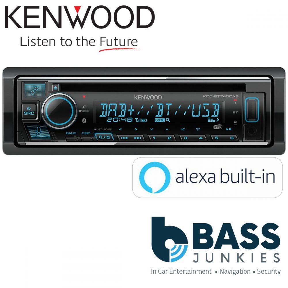 Kenwood KDC-BT740DAB - Alexa DAB Bluetooth CD MP3 USB AUX iPhone Android Auto Spotify Car Stereo Radio Player