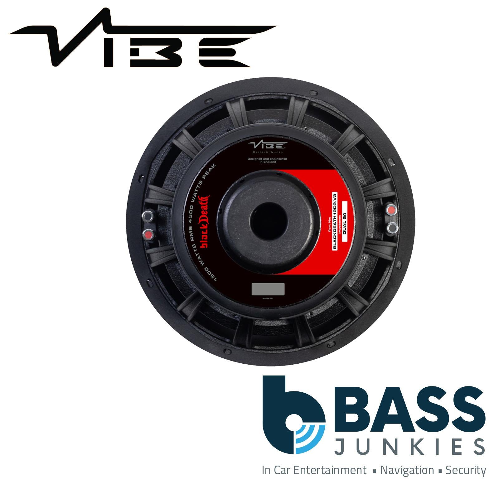 VIBE BD12D2SPL-V3 Black Death 12 Inch 4500W Max 2 Ohm SPL Car Audio Subwoofer