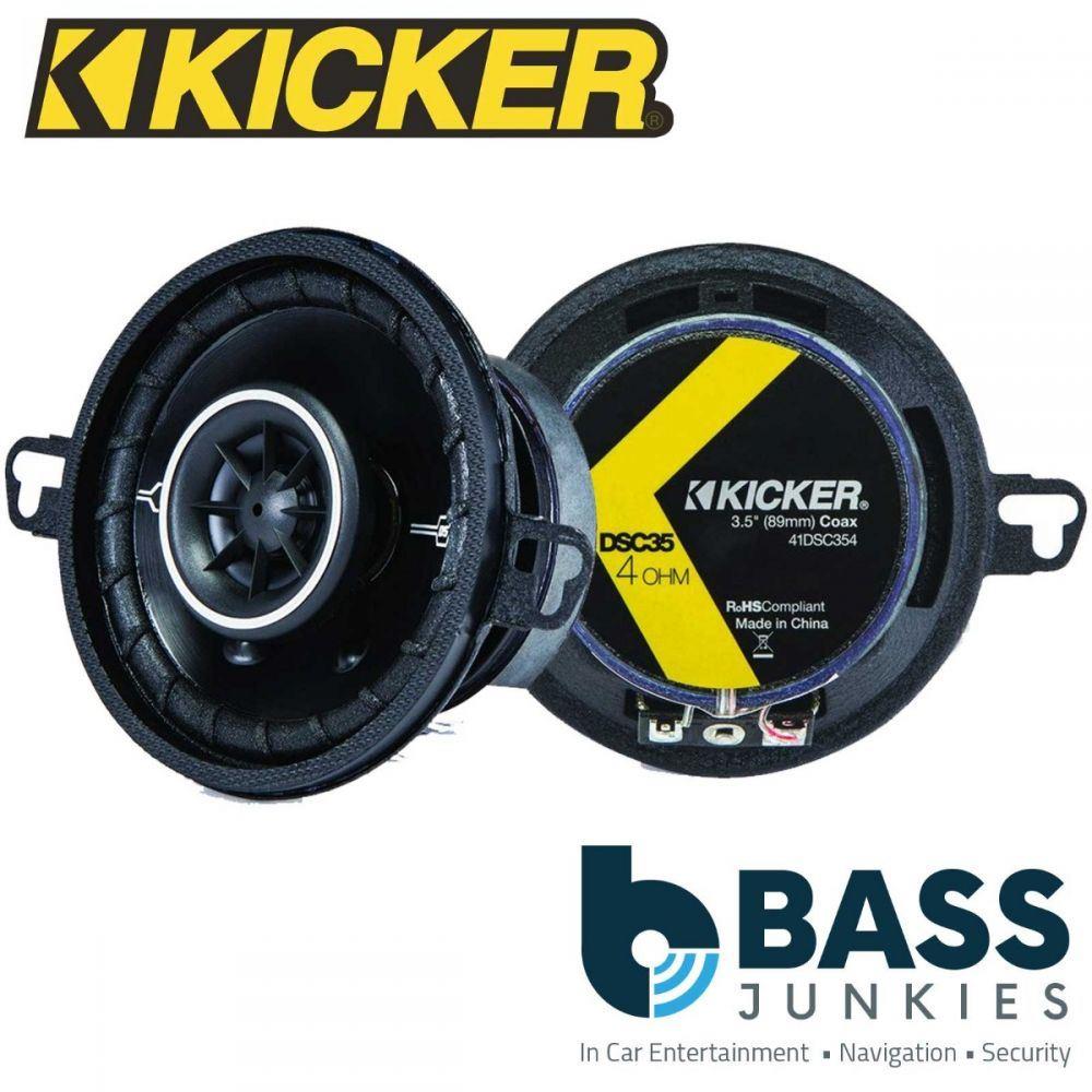 Kicker DSC3504 - 3.5" 89mm 80 Watts 2 Way Coaxial Top Dash Car Speakers