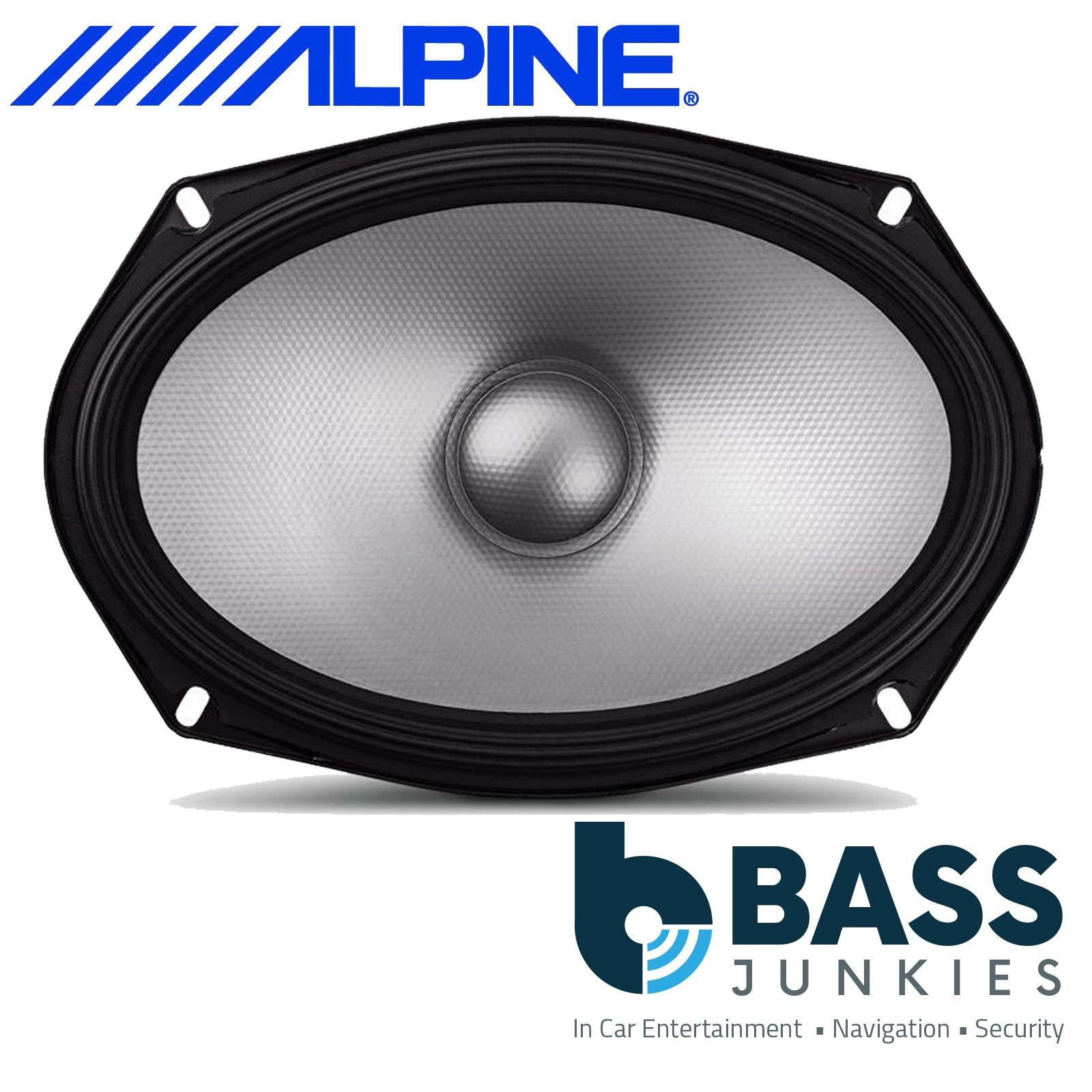 Alpine S2-S69C - 6"x9" 520 Watts 2 Way Component Shelf Car Speakers & Tweeters