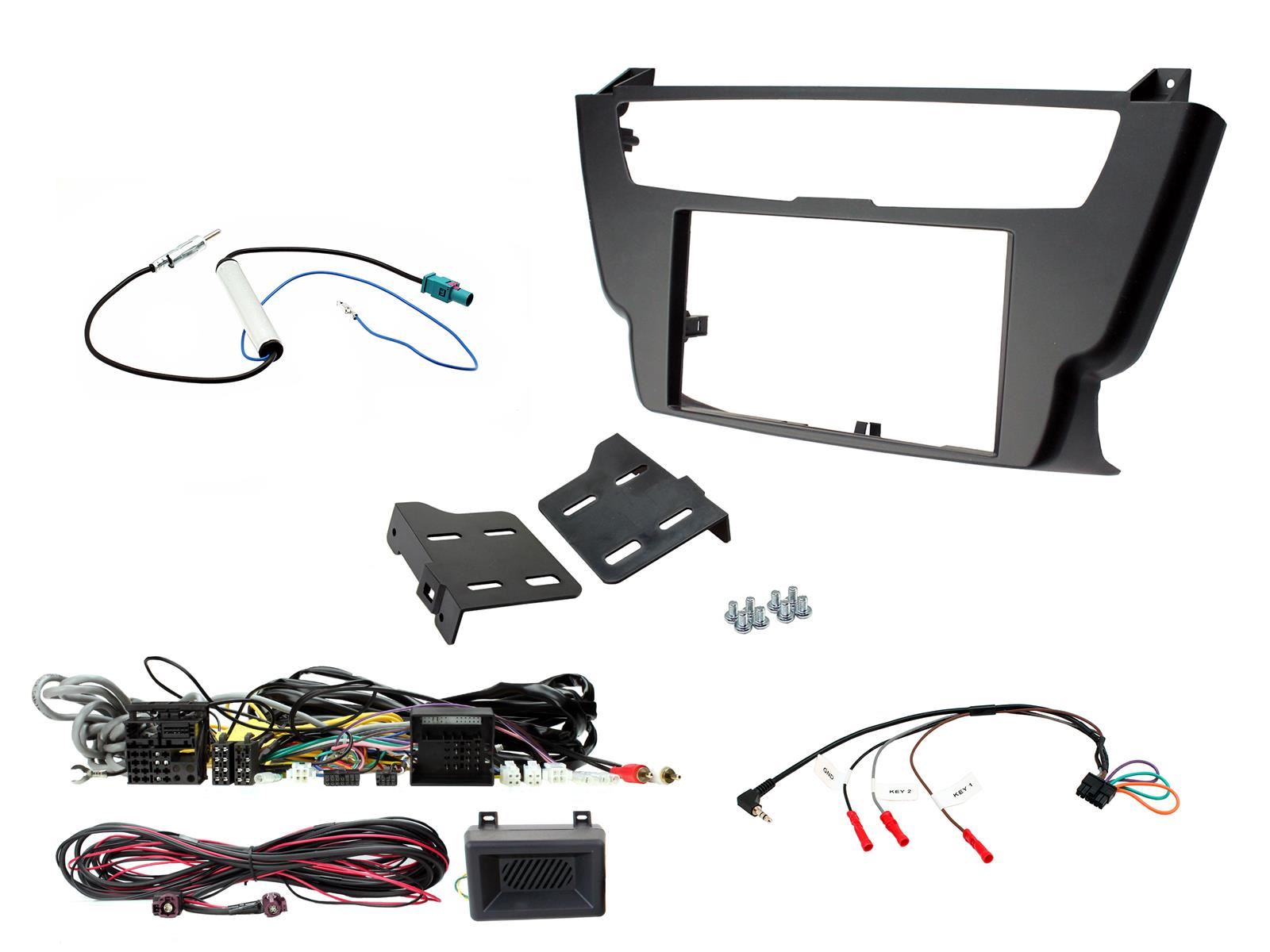 Grundig 6.8" Apple Android Double Din Stereo Fitting Kit + Steering Wheel Stalk Controls to fit BMW 3-Series 2012-20 | BMW 4-Series 2012-20