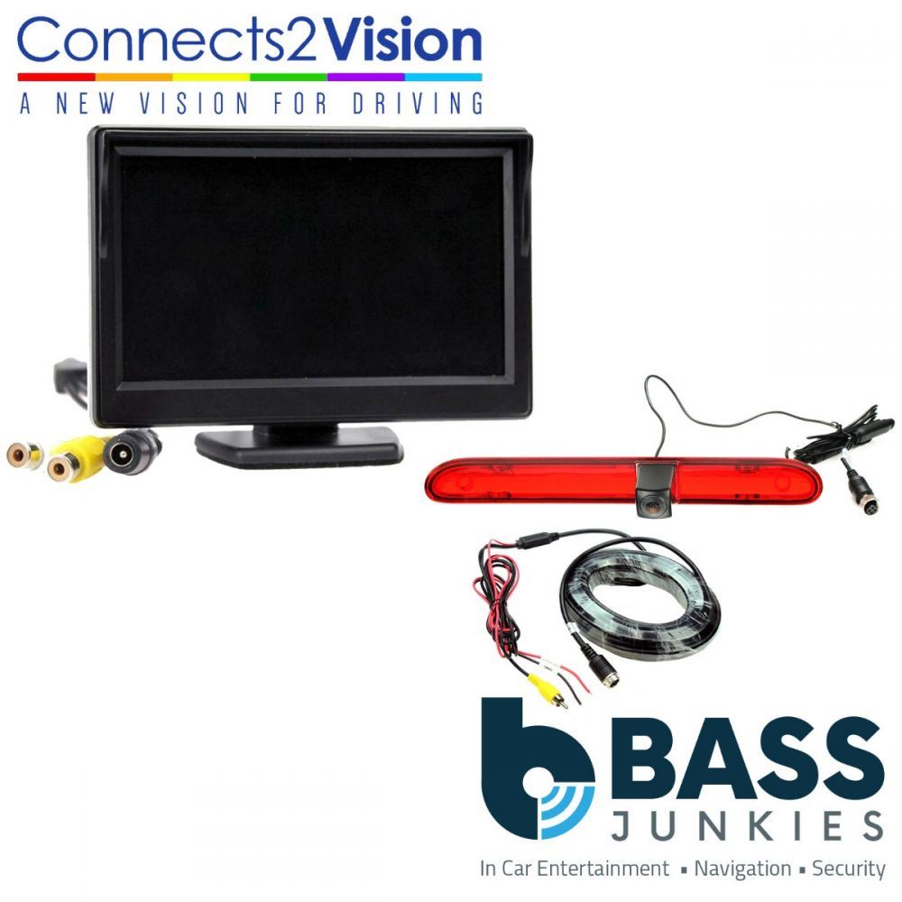 Peugeot Expert Combi 2016 On Van Brake Light Reversing Camera & 5" Screen Kit