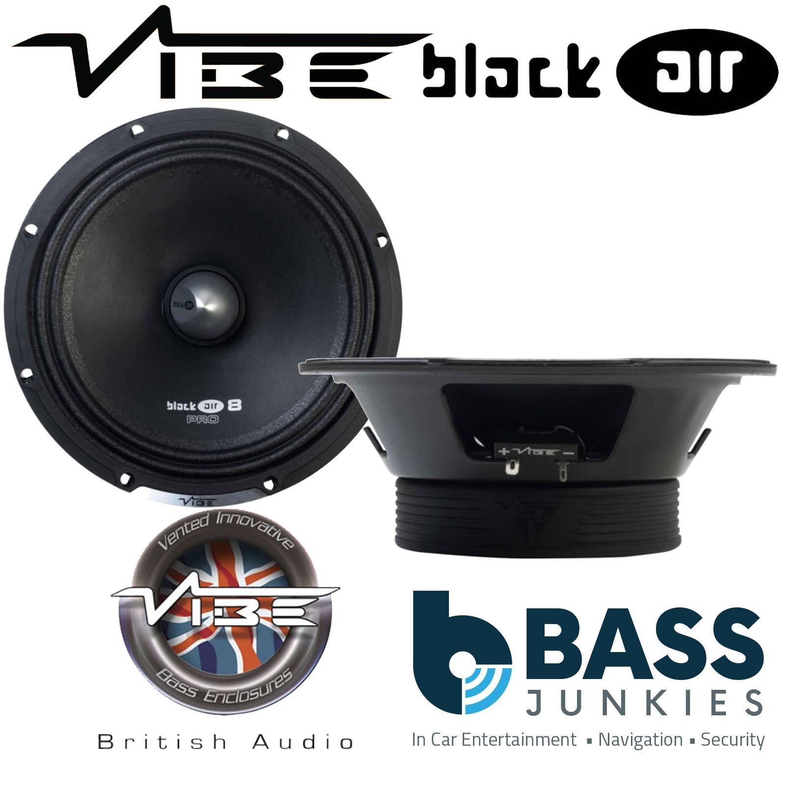 Vibe BLACKAIRPRO6M-V0 6.5 inch 165mm 480 Watt BlackAir Car Pro Audio Midrange Speakers