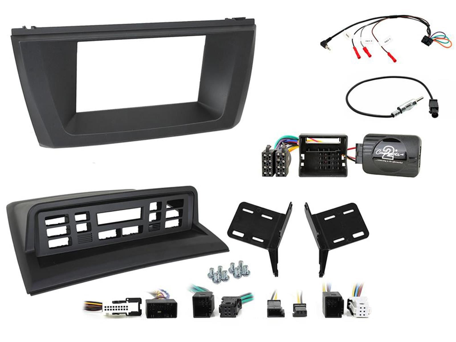Grundig 6.8" Apple Android Double Din Stereo Fitting Kit + Steering Wheel Stalk Controls to fit BMW X3 2003-10