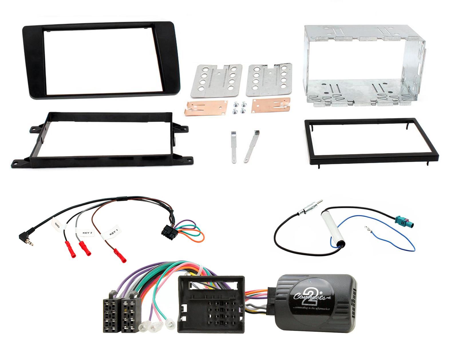 Connects2 CTKSK02 - Skoda Octavia 2004 - 2008 Double Din Facia & Steering Wheel Interface Installation Kit