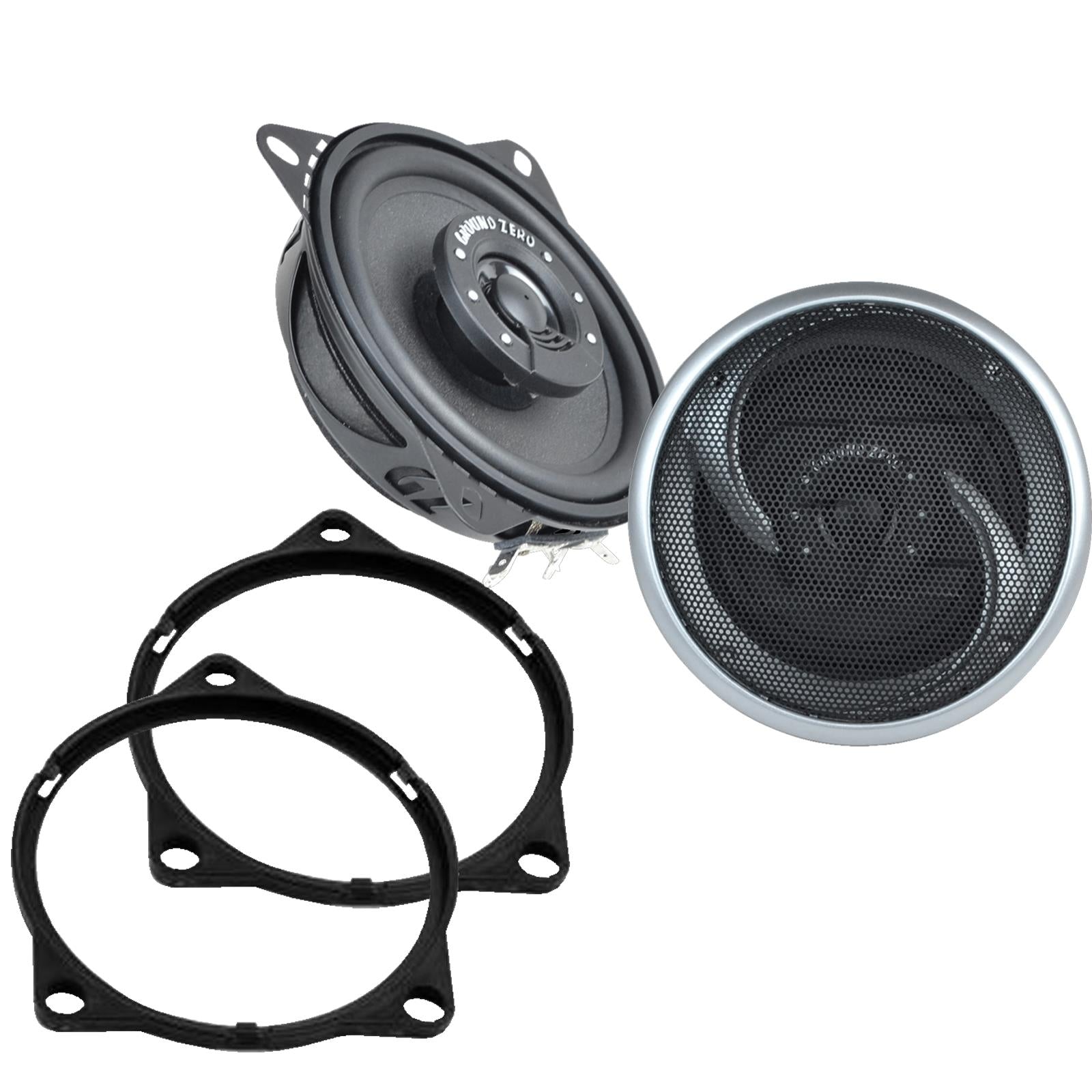 Ground Zero GZIF 4001FX 100mm/10cm/4" 2-Way Coaxial Car speakers (Per Pair Max 180|100 watts RMS) Fits Volvo S90 2017-21 | XC40 18-21 | XC60 17-21 | XC90 15-21