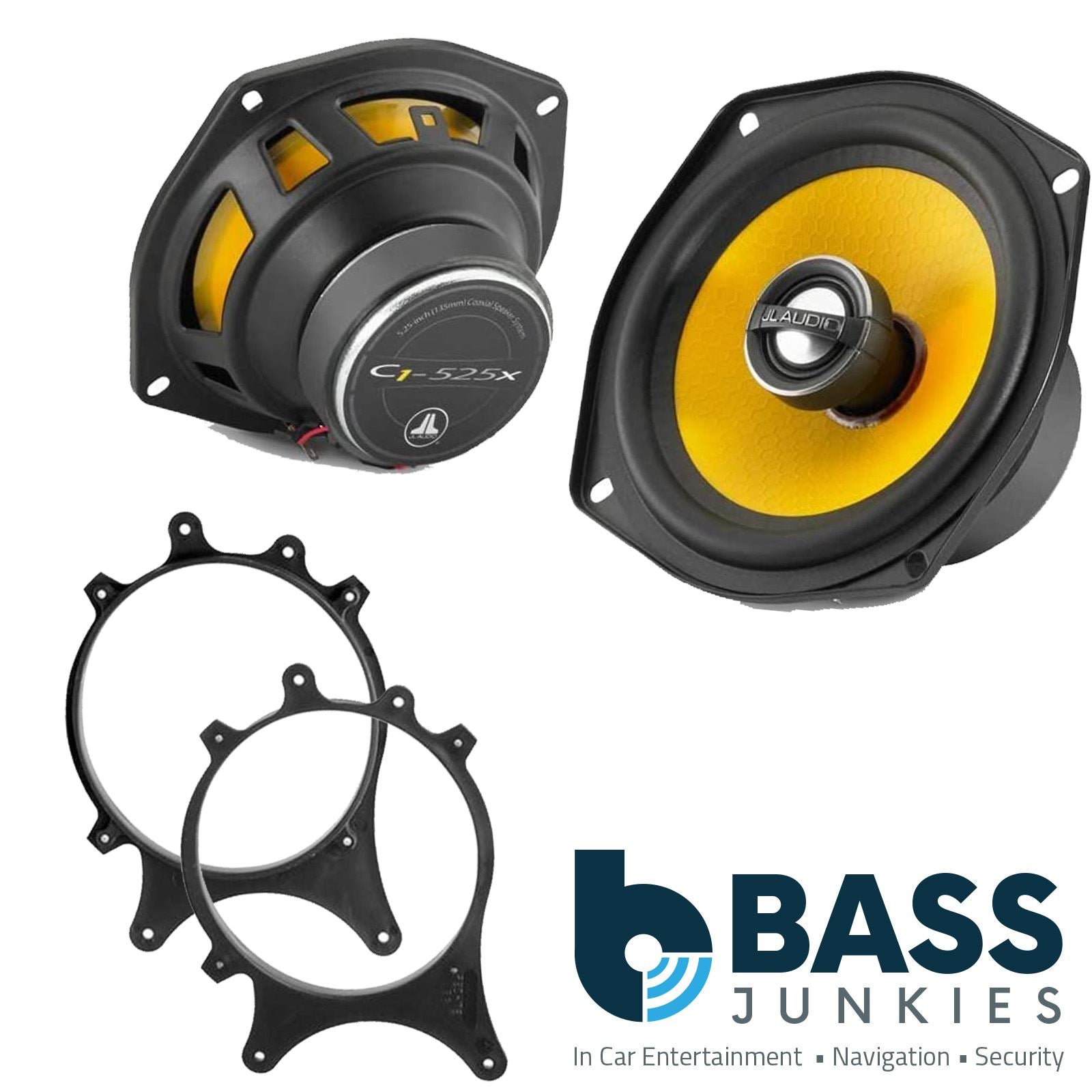 JL Audio C1-525X 2-Way 130mm/13cm/5.25" Coaxial Speakers (Per Pair 450 Watts) Fits BMW 3-Series 1994-00