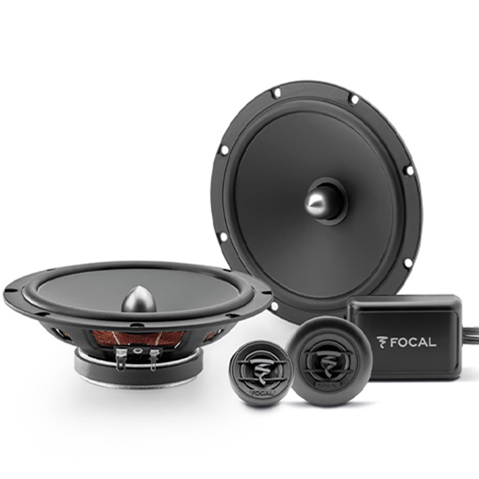 Focal ASE165-S 165mm/16.5cm/6.5" Shallow Mount Slim Fit Car Door Component Speakers (Per Pair Max 220 watts | 110 watts RMS) Each Speaker: Max 110 watts | RMS 55 watts [Woofer/Tweeter/Crossover]