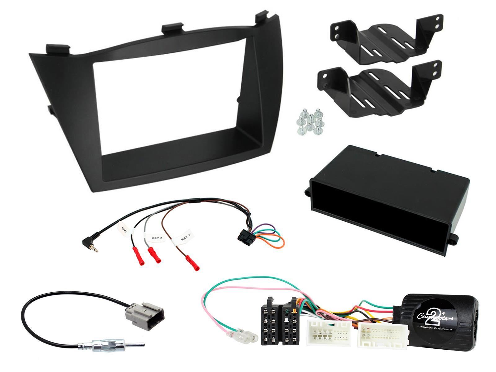 Connects2 CTKHY06 Hyundai ix35 2010 - 2013 Stereo Double Din Fascia Steering Wheel Interface Kit