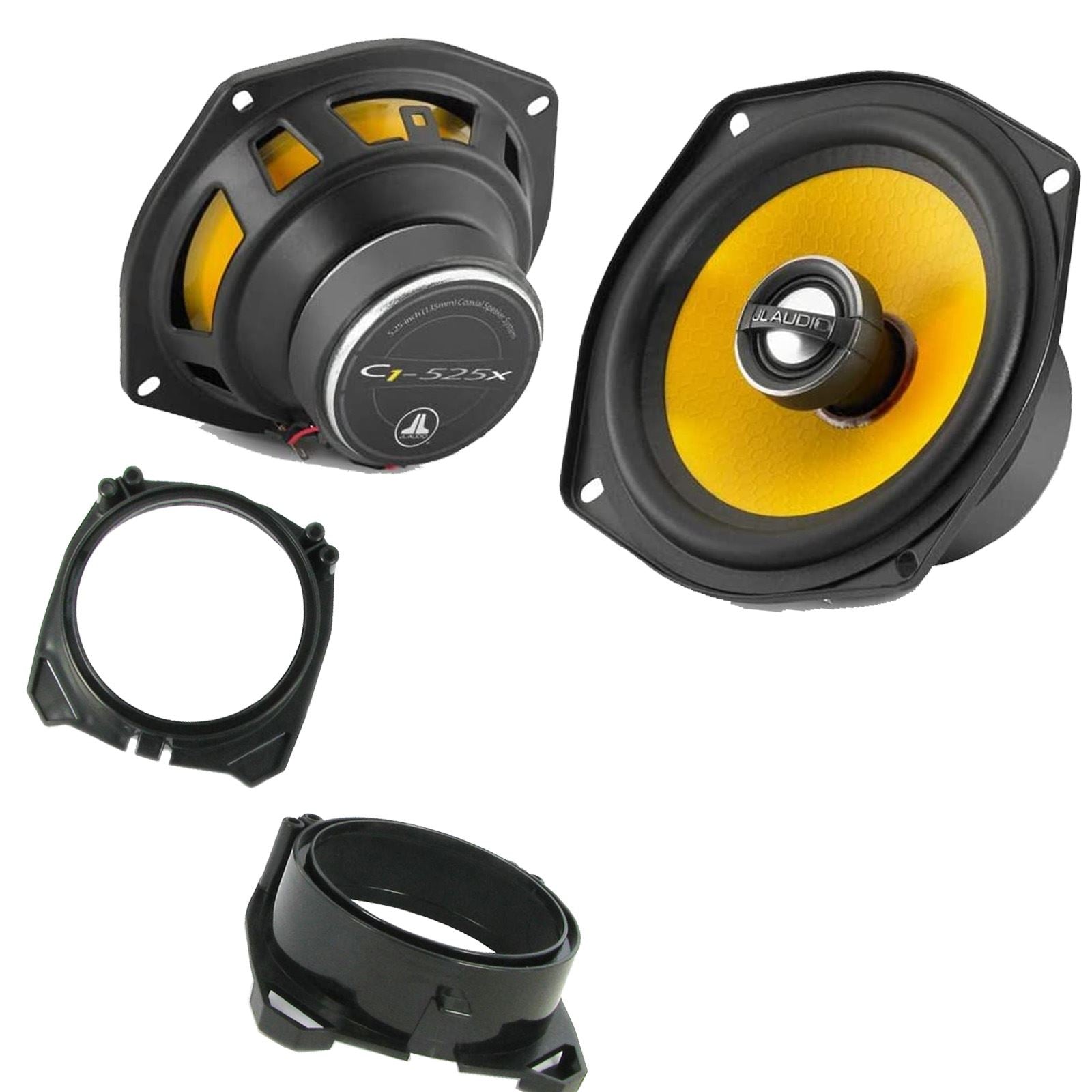 JL Audio C1-525X 2-Way 130mm/13cm/5.25" Coaxial Speakers (Per Pair 450 Watts) Fits Ford Fiesta 1989-96