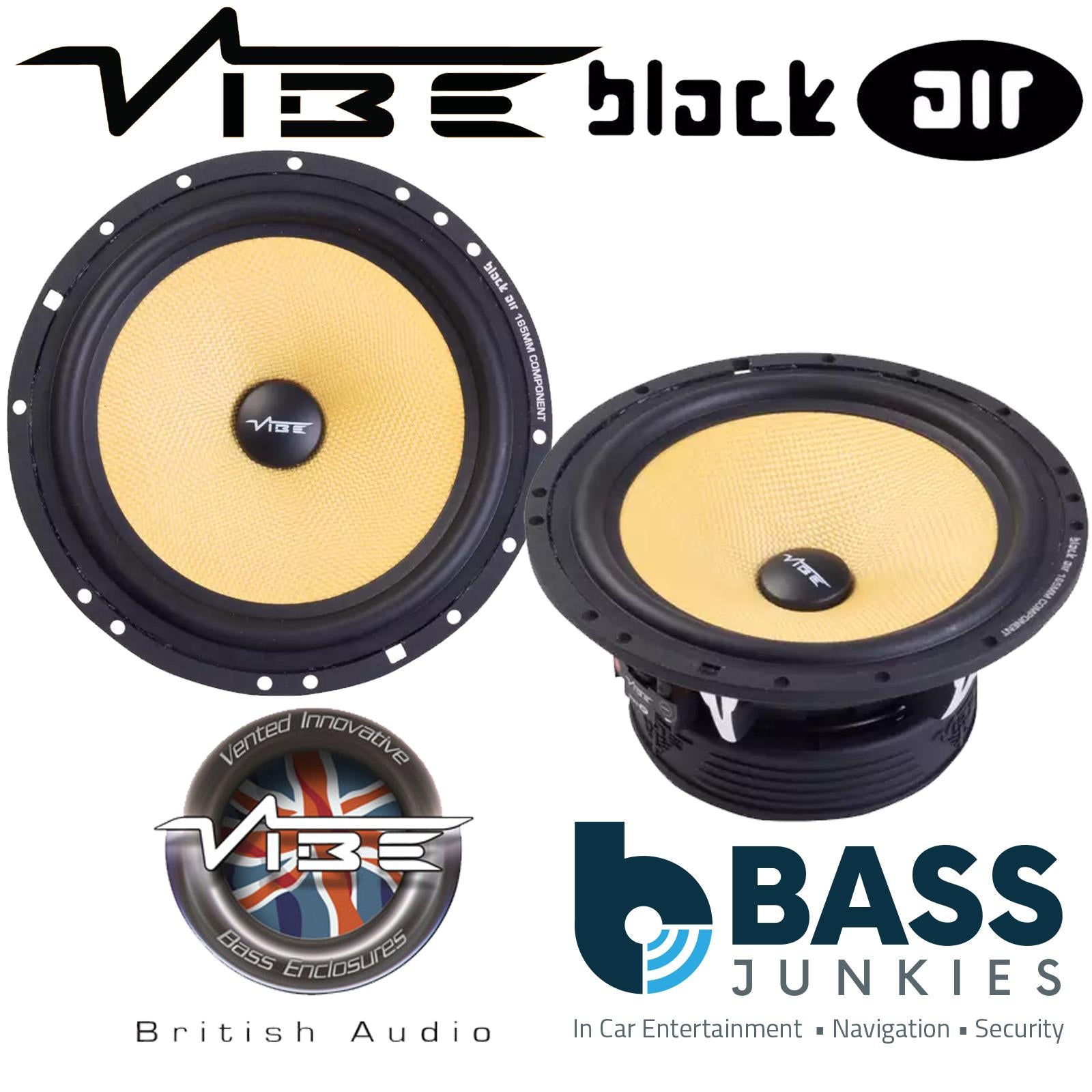 VIBE BA6MW-V4 – 840 Watts a Pair Blackair 6.5" Mid-Woofer Car Door Speakers