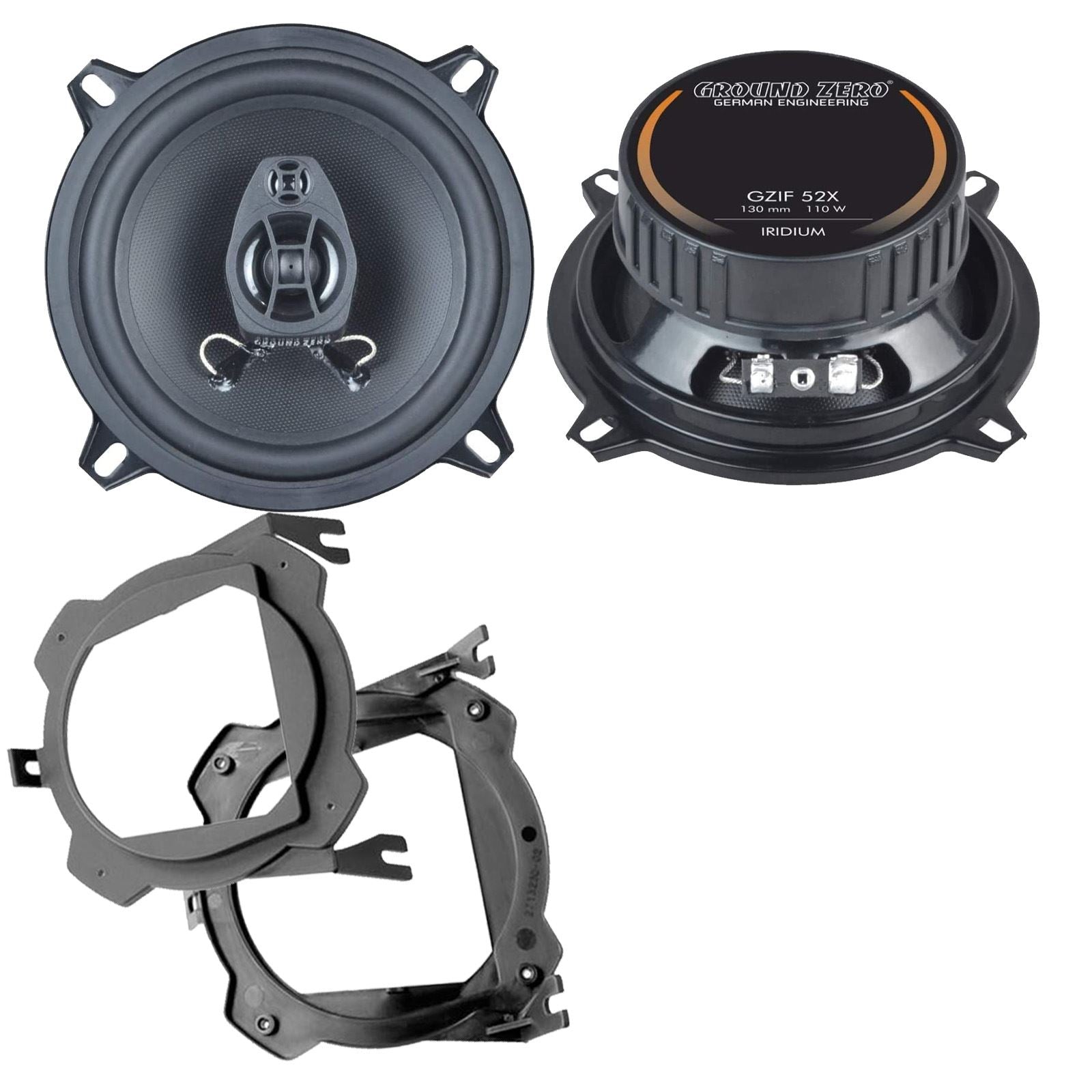 Ground Zero 2-Way 130mm/13cm/5.25" Car Coaxial Speakers (Pair Max 220 Watts) Fits Vauxhall Corsa 1993-06 | Tigra 94-00
