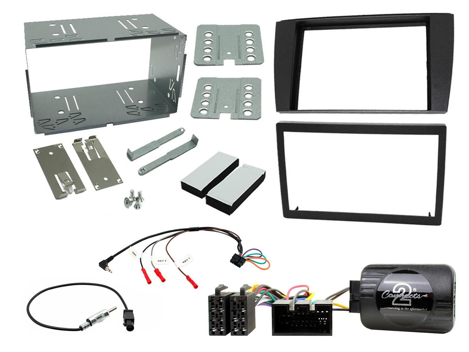 Grundig 6.8" Apple Android Double Din Stereo Fitting Kit + Steering Wheel Stalk Controls to fit Jaguar X-Type 2002-08 | Jaguar S-Type 2002-08