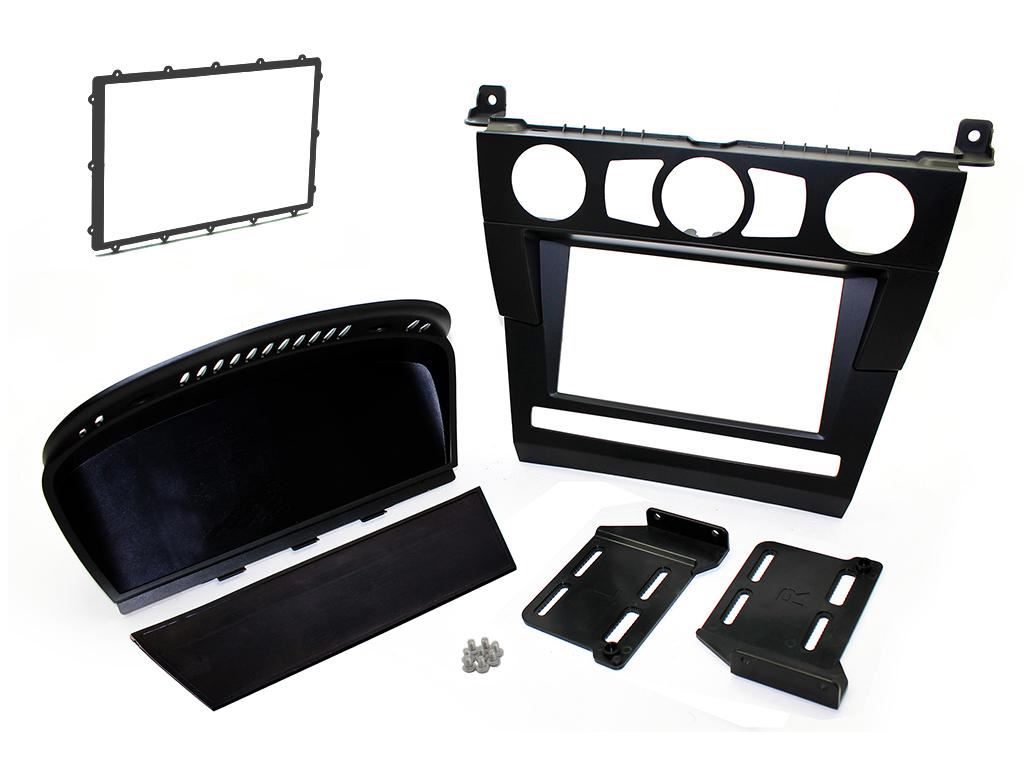 Grundig 6.8" Apple Android Double Din Stereo Fitting Kit + Steering Wheel Stalk Controls to fit BMW 5-Series 2003-07