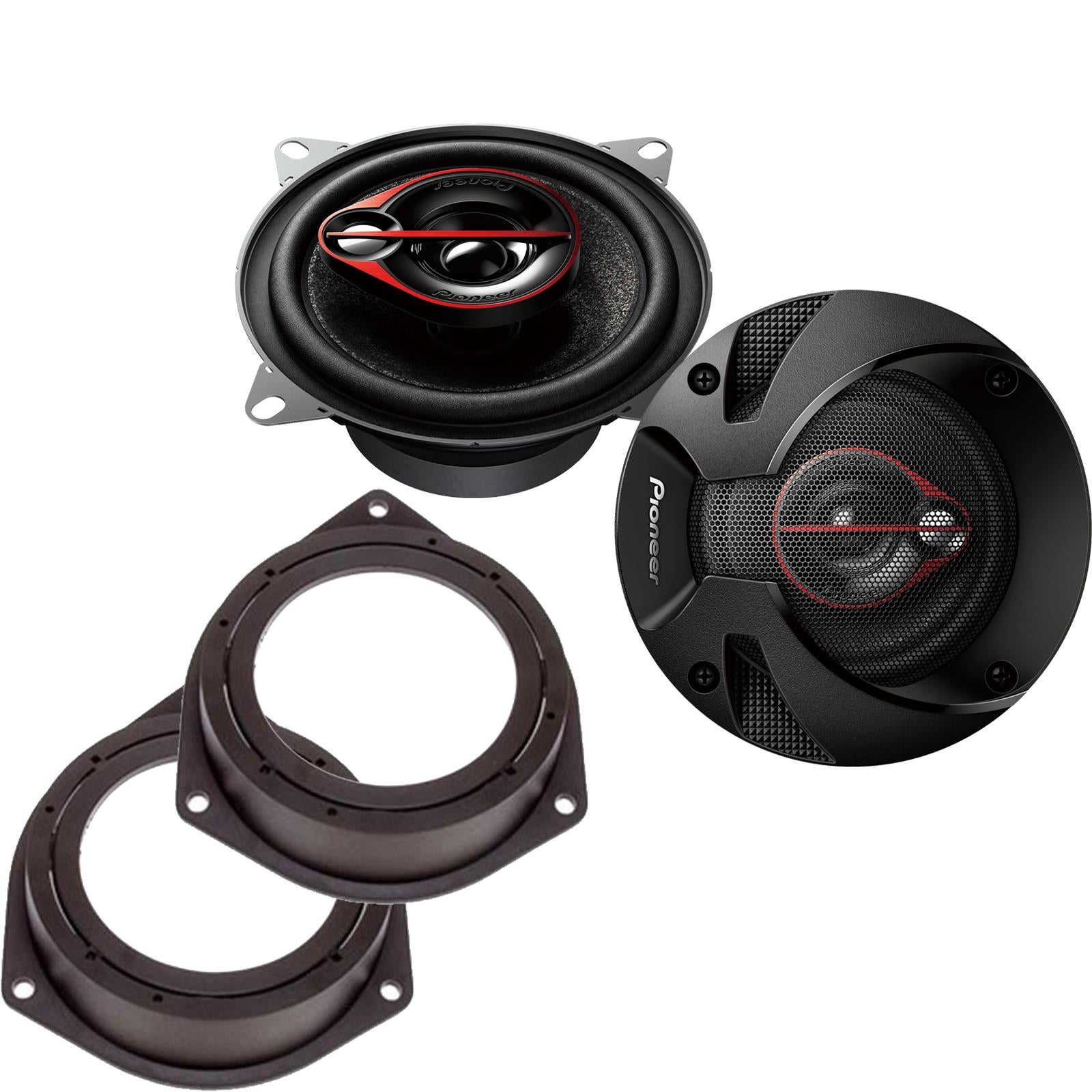 Pionner TS-R1051S 100mm/10cm/4" 3 Way Coaxial Car speakers (Per Pair Max 420|60 watts RMS) Fits Vauxhall Astra 2005-10 | Corsa 06-14