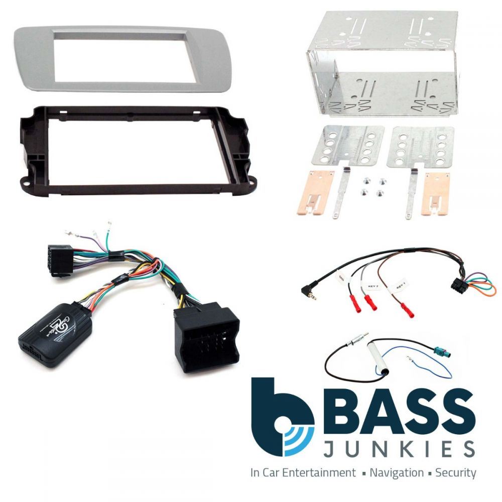 Connects2 CTKST03 - Seat Ibiza 2008-2014 Double Din Fascia & Steering Wheel Interface Installation Kit