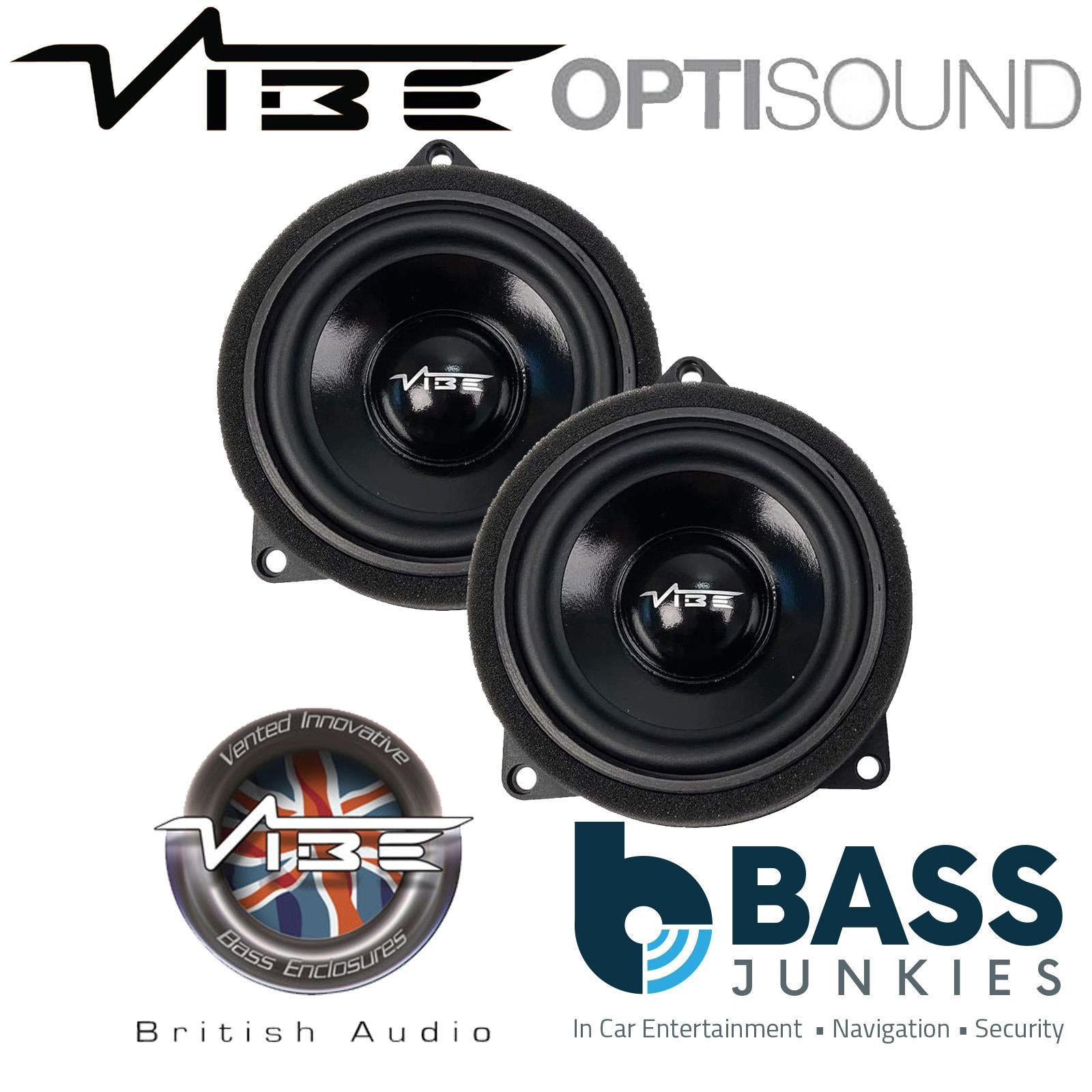 Vibe OPTISOUNDBMW-V4 - BMW 1 3 4 5 6 7 Series & X1, X3 345 Watts Front Door Custom Car Component Speaker Upgrade Kit