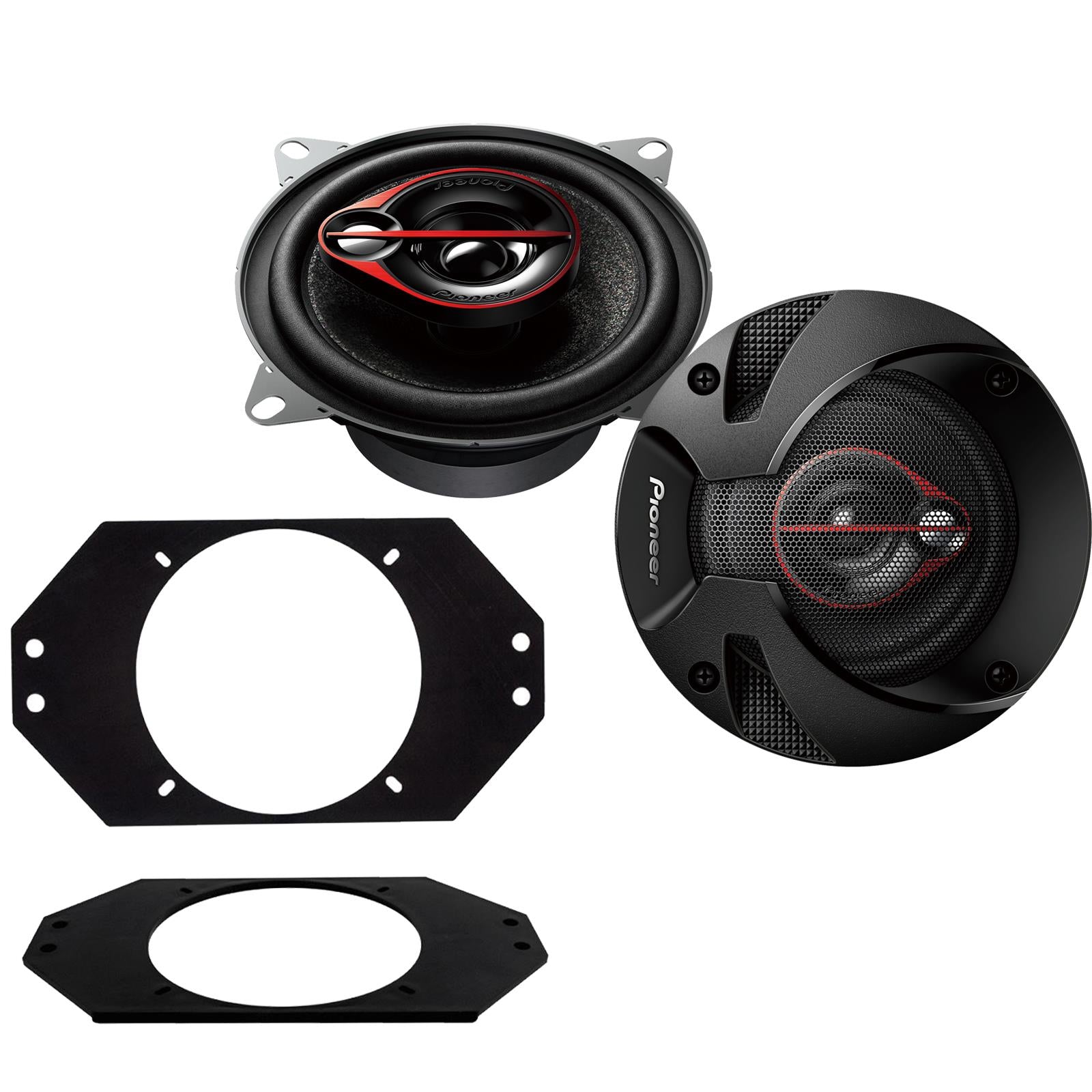 Pionner TS-R1051S 100mm/10cm/4" 3 Way Coaxial Car speakers (Per Pair Max 420|60 watts RMS) Fits Jeep Wrangler 1997-06