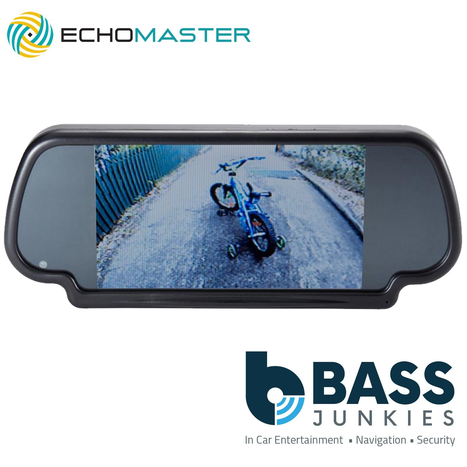 Echomaster MM-70-CL - Car Rear View LCD Reversing Mirror & 7" inch Screen Monitor Built In