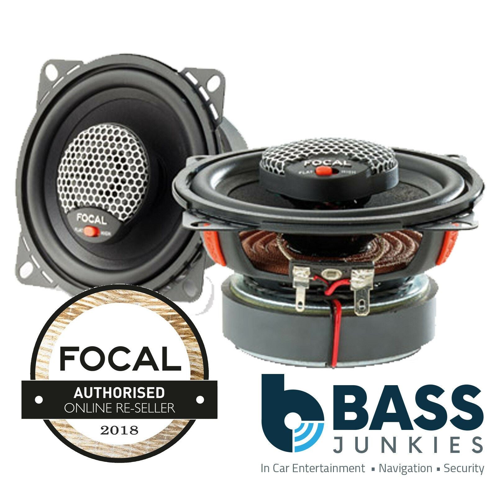 Focal Integration ICU100 4" 10cm 40 Watts Coaxial Car Van Speakers Pair
