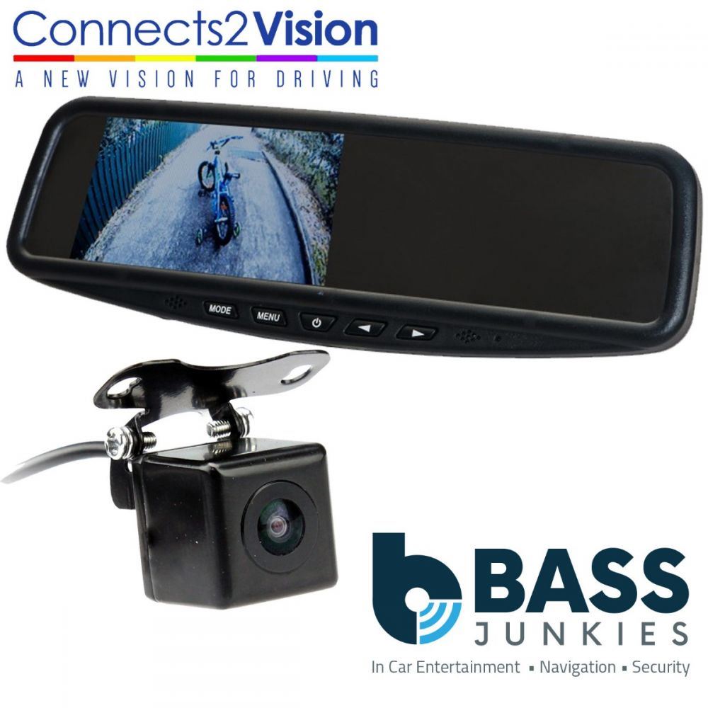 Connects2 CAM-25 Universal Car Van Rear View Reversing Camera & 4.3" Mirror Mount Screen