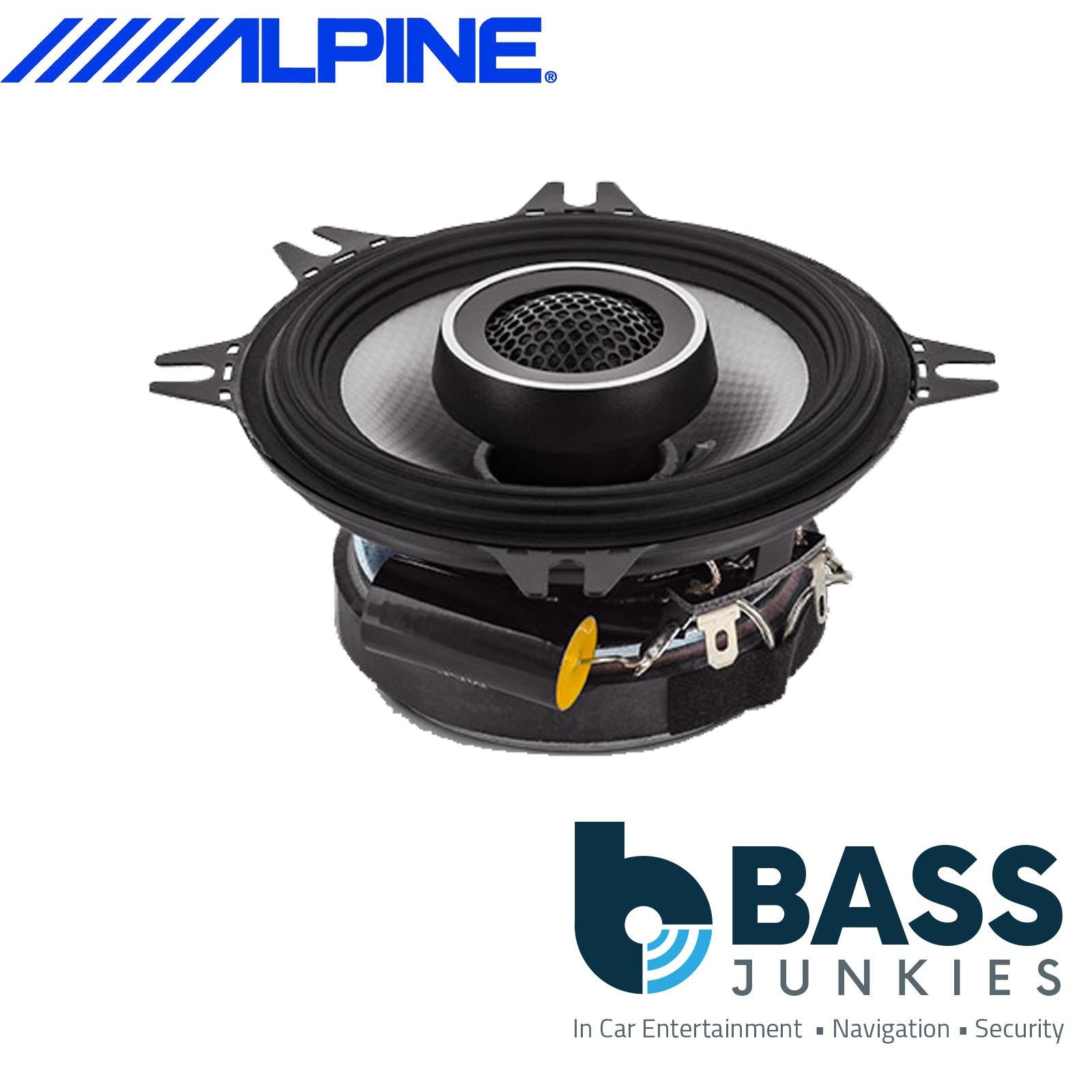Alpine S-S40 S-Series 100mm/10cm/4" 2-Way Coaxial Car speakers (Per Pair Max 240|90 watts RMS) Fits Renault Twingo 1993-00