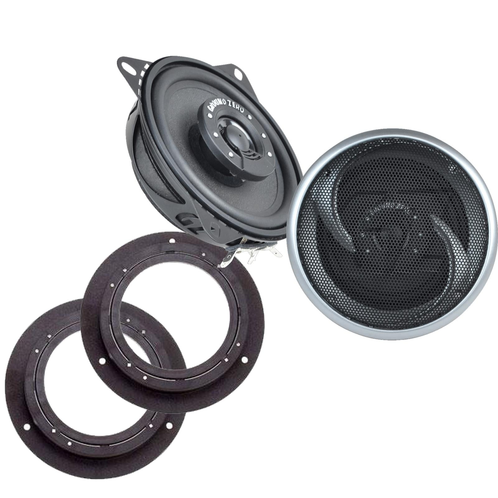 Ground Zero GZIF 4001FX 100mm/10cm/4" 2-Way Coaxial Car speakers (Per Pair Max 180|100 watts RMS) Fits Mercedes A-Class 2004-12