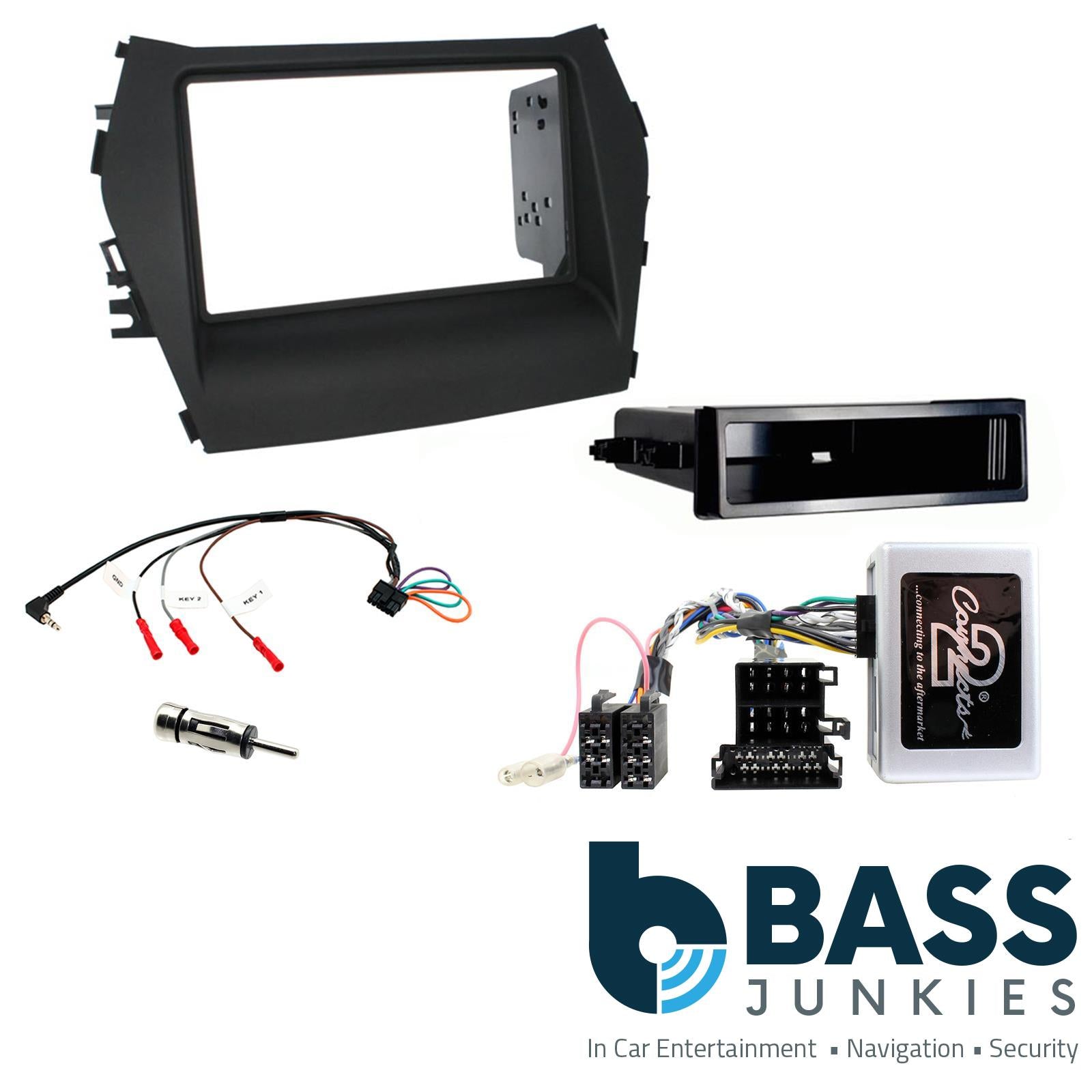 Connects2 CTKHY16 Hyundai Santa-Fe 2013 On Double Din Car Fascia Steering Wheel Interface Kit