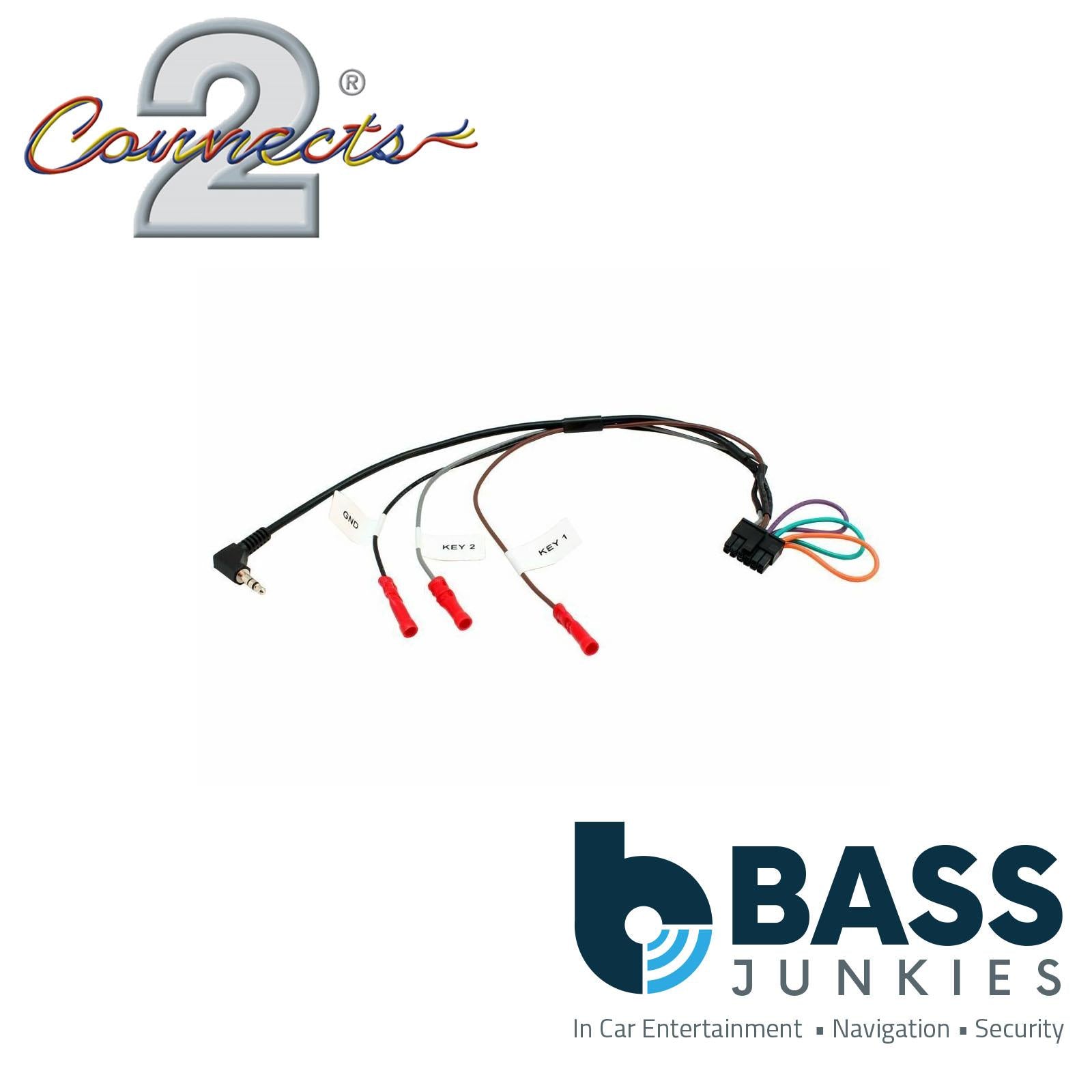 Connects 2 CTKKI25 - KIA Picanto 2011 - 2016 Double Din Facia & Steering wheel Interface Fitting Installation Kit (Black Facia Panel)