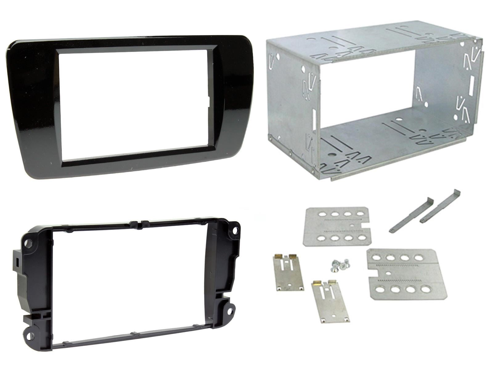 SONY 6.2" Screen Blutooth Double Din Stereo Fitting Kit + Steering Wheel Stalk Controls to fit Seat Ibiza 2008-14